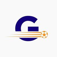 initiale lettre g football Football logo. football club symbole vecteur