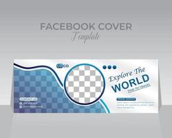 Voyage Facebook couverture modèle conception vecteur