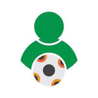 conception d'illustration de joueur de football. jeu d'icônes de joueur de football isolé sur fond blanc. vecteur d'utilisation prêt.