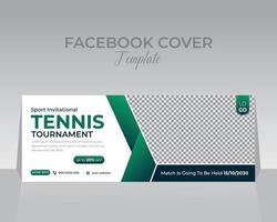 des sports Facebook couverture modèle conception vecteur