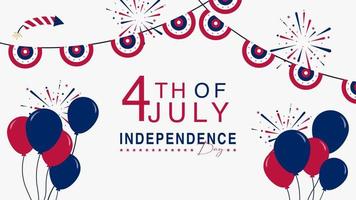 nous Mémorial jour, Etats-Unis américain pays drapeau et symboles nationale indépendance journée 4e de juillet feux d'artifice vecteur