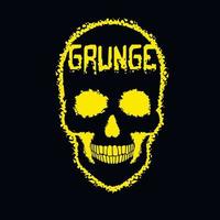 signe gothique avec crâne, t-shirts design vintage grunge vecteur