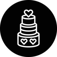 conception d'icône de vecteur de cupcake de mariage