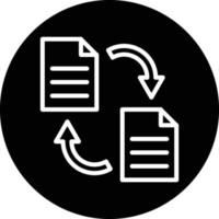 conception d'icône de vecteur de transfert de données