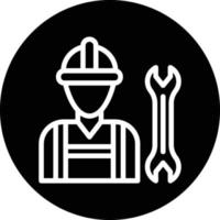 construction ouvrier vecteur icône conception
