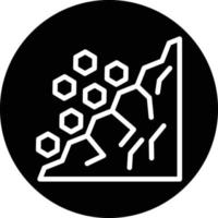 conception d'icône de vecteur de glissement de terrain
