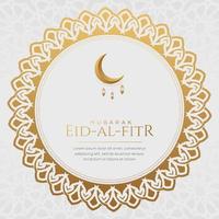 eid Al fitr fête salutations Contexte avec croissant lune et ornements vecteur