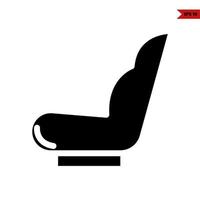 icône de glyphe de chaise vecteur