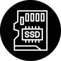 conception d'icône de vecteur de carte ssd