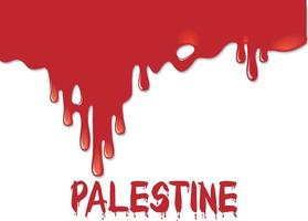 Facile vecteur main dessiner esquisser bannière Palestine sang, pour manifestation planche isolé sur blanc