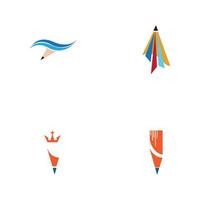 crayon logo et symbole images illustration conception vecteur