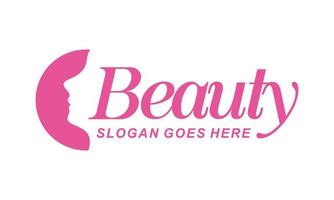 beauté femme visage logo. salon logo vecteur