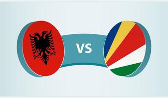 Albanie contre les Seychelles, équipe des sports compétition concept. vecteur