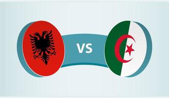 Albanie contre Algérie, équipe des sports compétition concept. vecteur