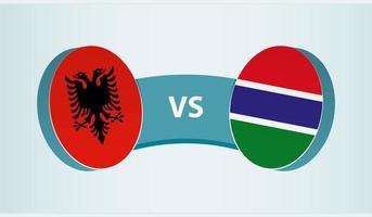 Albanie contre Gambie, équipe des sports compétition concept. vecteur