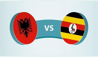 Albanie contre Ouganda, équipe des sports compétition concept. vecteur