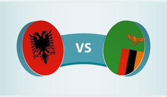 Albanie contre Zambie, équipe des sports compétition concept. vecteur