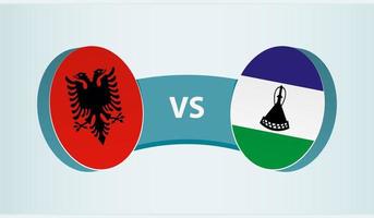 Albanie contre Lesotho, équipe des sports compétition concept. vecteur
