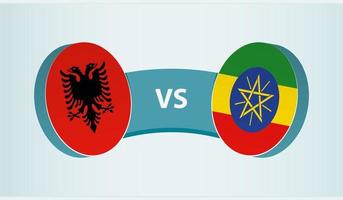 Albanie contre Ethiopie, équipe des sports compétition concept. vecteur