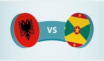 Albanie contre Grenade, équipe des sports compétition concept. vecteur
