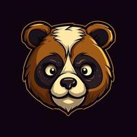 une logo de une panda diriger, conçu dans esports illustration style vecteur