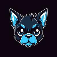 une logo de une chien diriger, conçu dans esports illustration style vecteur