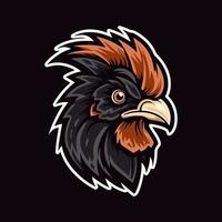 une logo de une jeune coq diriger, conçu dans esports illustration style mascotte conception vecteur