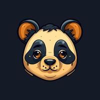 une logo de une Panda diriger, conçu dans esports illustration style vecteur