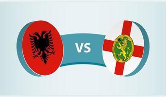 Albanie contre Aurigny, équipe des sports compétition concept. vecteur