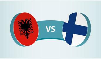 Albanie contre Finlande, équipe des sports compétition concept. vecteur