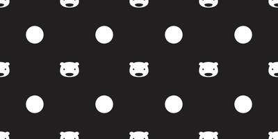 ours sans couture modèle vecteur polaire ours polka point isolé fond d'écran Contexte noir