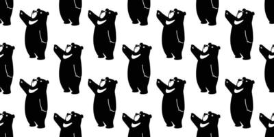ours sans couture modèle vecteur polaire ours Panda isolé nounours Contexte fond d'écran