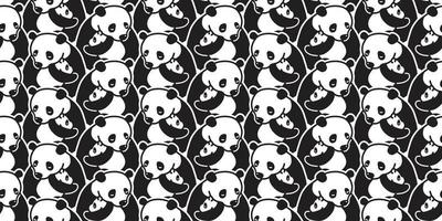 ours sans couture modèle vecteur polaire ours Panda isolé icône nounours griffonnage fond d'écran Contexte