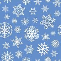 hiver flocon de neige sans couture modèle, Noël la glace flocons. Noël cadeau emballage papier texture avec neige cristaux et flocons de neige vecteur Contexte