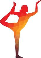 image de une la personne Faire yoga élongation vecteur