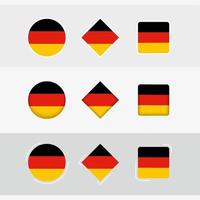 Allemagne drapeau Icônes ensemble, vecteur drapeau de Allemagne.