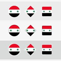 Syrie drapeau Icônes ensemble, vecteur drapeau de Syrie.