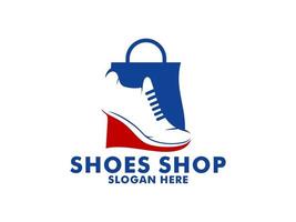des chaussures magasin logo, chaussure baskets logo vecteur modèle conception