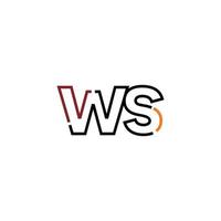 abstrait lettre ws logo conception avec ligne lien pour La technologie et numérique affaires entreprise. vecteur