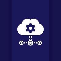 icône de vecteur de technologies de pointe informatique avec nuage