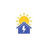 énergie solaire pour l & # 39; icône de la maison vecteur