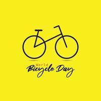 monde vélo journée vecteur modèle. conception pour bannières, salutation cartes, ou impression