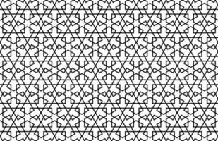 sans couture géométrique modèle arrière-plan, noir ligne sur transparent Contexte. islamique modèle. vecteur