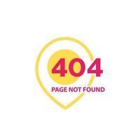Erreur 404, page non trouvée, conception de vecteur pour le web