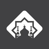 islamique mosquée logo conception vecteur modèle illustration