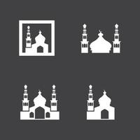 islamique mosquée logo conception vecteur modèle illustration