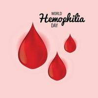 illustration vectorielle d'un arrière-plan pour la journée mondiale de l'hémophilie. vecteur