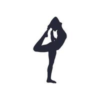 sport silhouette, yoga, méditation, santé. vecteur illustration