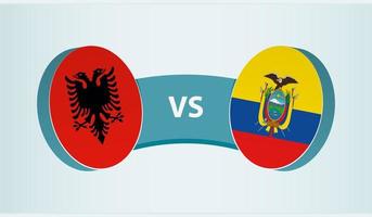 Albanie contre équateur, équipe des sports compétition concept. vecteur