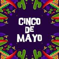 cinco de mayonnaise, mai 5e fédéral vacances dans Mexique. fête bannière et affiche conception vecteur